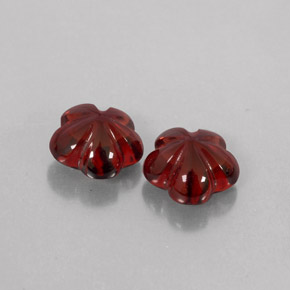 캐럿 천연 딥 레드 알만딘 가넷 보석, 투명한, 7.3×7.1 mm, 투명/반투명