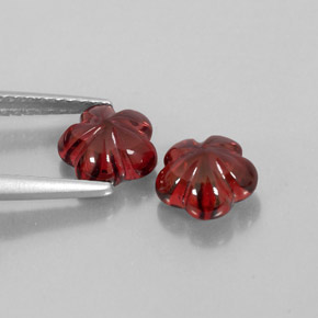 캐럿 천연 딥 레드 알만딘 가넷 보석, 투명한, 7×7 mm, 투명/반투명