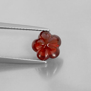 3.15캐럿 천연 딥 레드 알만딘 가넷, 투명한, 8.2×8.1 mm, 투명/반투명
