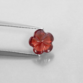 1.83캐럿 천연 딥 레드 알만딘 가넷, 투명한, 7.2×7.1 mm, 투명/반투명