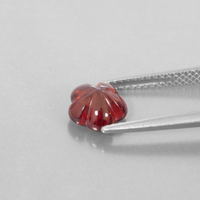1.83캐럿 천연 딥 레드 알만딘 가넷, 투명한, 7.2×7.1 mm, 투명/반투명
