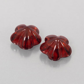 캐럿 천연 딥 레드 알만딘 가넷 보석, 투명한, 7×7 mm, 투명/반투명