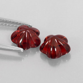 캐럿 천연 딥 레드 알만딘 가넷 보석, 투명한, 7×7 mm, 투명/반투명