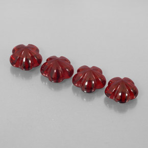 캐럿 천연 딥 레드 알만딘 가넷 보석, 투명한, 7.1×7 mm, 투명/반투명