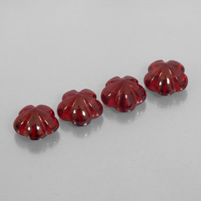 캐럿 천연 딥 레드 알만딘 가넷 보석, 투명한, 7.1×7 mm, 투명/반투명