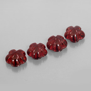캐럿 천연 딥 레드 알만딘 가넷 보석, 투명한, 7.1×7 mm, 투명/반투명