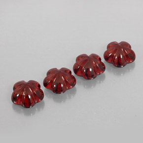 캐럿 천연 딥 레드 알만딘 가넷 보석, 투명한, 7.2×7 mm, 투명/반투명