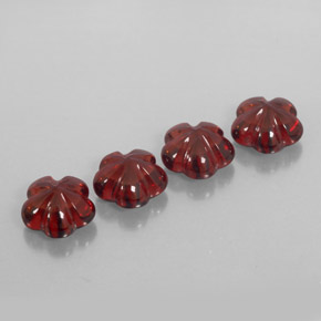 캐럿 천연 딥 레드 알만딘 가넷 보석, 투명한, 7.3×7.2 mm, 투명/반투명