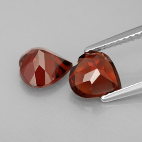 캐럿 천연 딥 레드 알만딘 석류석 보석, 하트 모양, VVS-VS