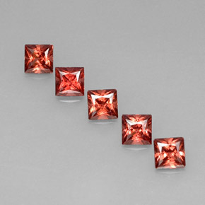 캐럿 천연 빨간색 알만딘 석류석 보석, 정사각형, VVS