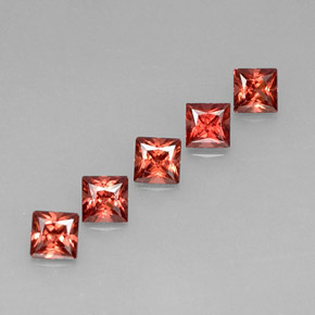 캐럿 천연 빨간색 알만딘 석류석 보석, 정사각형, VVS