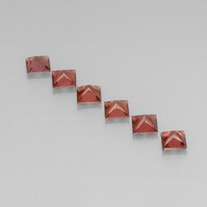 캐럿 천연 레드 알만딘 가넷 보석, 스퀘어, 4×3.9 mm, VVS-VS