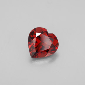 1.55캐럿 천연 딥 레드 알만딘 가넷, 하트 모양, 7.2×7.1 mm, VS