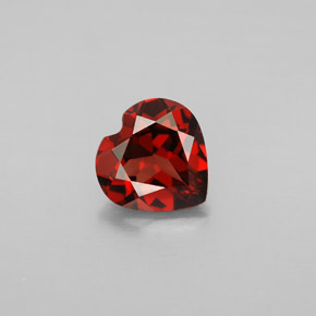 1.31캐럿 천연 딥 레드 알만딘 가넷, 하트 모양, 7.1×7 mm, VVS-VS