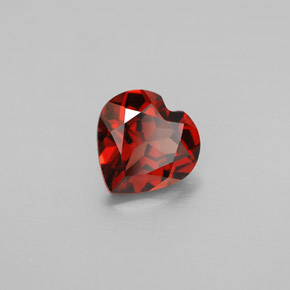 1.31캐럿 천연 딥 레드 알만딘 가넷, 하트 모양, 7.1×7 mm, VVS-VS