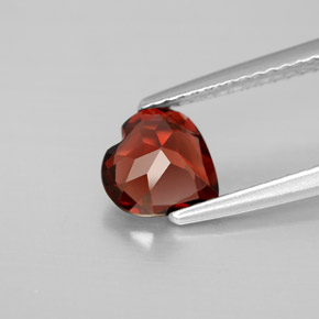 1.31캐럿 천연 딥 레드 알만딘 가넷, 하트 모양, 7.1×7 mm, VVS-VS