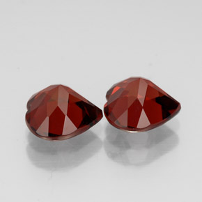 캐럿 천연 딥 레드 알만딘 가넷 보석, 하트 모양, 7.1×7.1 mm, VVS-VS