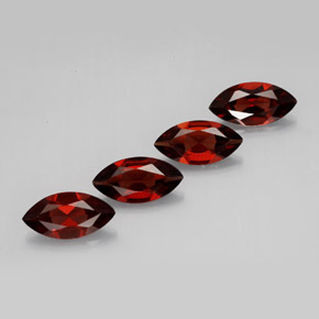 캐럿 천연 레드 알만딘 가넷 보석, 마퀴즈, 10×5.1 mm, VVS-VS