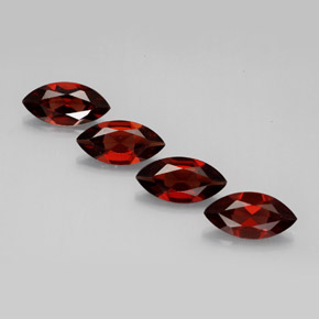 캐럿 천연 레드 알만딘 가넷 보석, 마퀴즈, 10×5.1 mm, VVS-VS