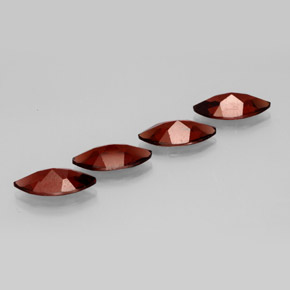 캐럿 천연 레드 알만딘 가넷 보석, 마퀴즈, 10×5.1 mm, VVS-VS