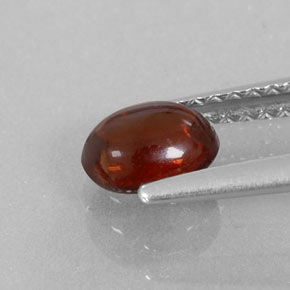 0.92캐럿 천연 딥 레드 알만딘 가넷, 투명한, 6.1×5.1 mm, 투명/반투명