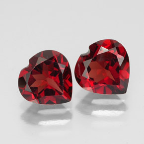 캐럿 천연 딥 레드 알만딘 가넷 보석, 하트 모양, 7.2×7.1 mm, VVS-VS