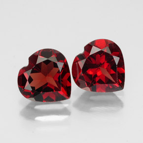 캐럿 천연 딥 레드 알만딘 가넷 보석, 하트 모양, 7.1×7.1 mm, VVS-VS