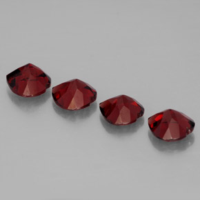 캐럿 천연 딥 레드 알만딘 가넷 보석, 하트 모양, 7.2×7.1 mm, VVS-VS