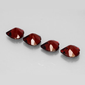 캐럿 천연 딥 레드 알만딘 가넷 보석, 하트 모양, 7.1×7.1 mm, VVS-VS
