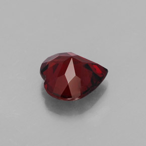 1.32캐럿 천연 딥 레드 알만딘 가넷, 하트 모양, 7.1×7 mm, VVS