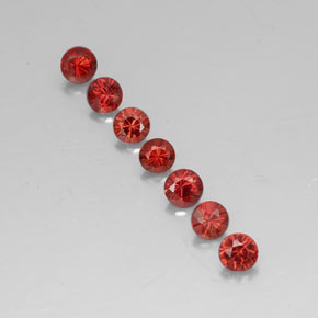 캐럿 천연 딥 레드 알만딘 석류석 보석, 라운드 컷, VVS-VS