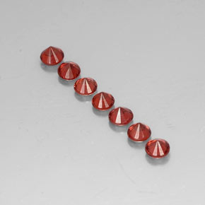 캐럿 천연 딥 레드 알만딘 석류석 보석, 라운드 컷, VVS-VS