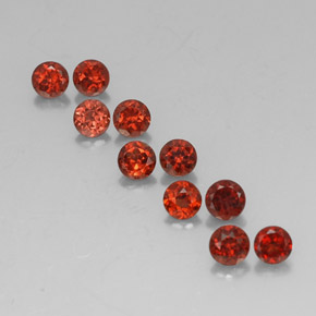 캐럿 천연 빨간색 알만딘 석류석 보석, 라운드 컷, VVS-VS