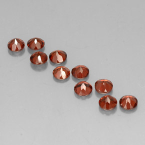 캐럿 천연 레드 알만딘 가넷 보석, 라운드 컷, 4.08 mm, VVS-VS