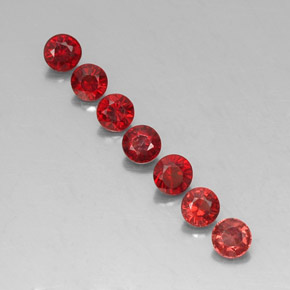 캐럿 천연 딥 레드 알만딘 가넷 보석, 라운드 컷, 4.07 mm, VVS-VS