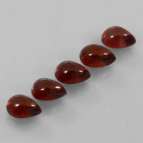캐럿 천연 딥 레드 알만딘 가넷 보석, 투명한, 6.8×4.9 mm, 투명/반투명
