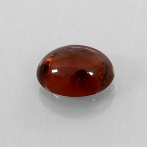 3.38캐럿 천연 딥 레드 알만딘 가넷, 투명한, 9.9×7.7 mm, 투명/반투명
