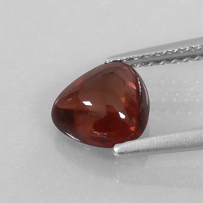 1.47캐럿 천연 딥 레드 알만딘 가넷, 투명한, 7.1×7 mm, 투명/반투명