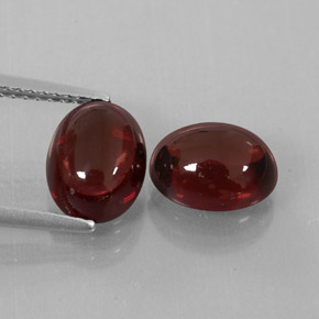 캐럿 천연 딥 레드 알만딘 가넷 보석, 투명한, 8.9×6.9 mm, 투명/반투명