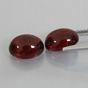 캐럿 천연 딥 레드 알만딘 가넷 보석, 투명한, 8.9×6.9 mm, 투명/반투명
