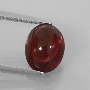 2.94캐럿 천연 딥 레드 알만딘 가넷, 투명한, 9×7.1 mm, 투명/반투명