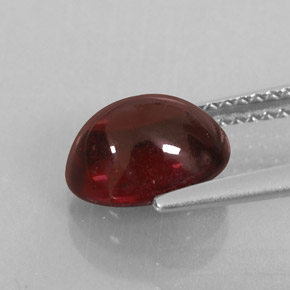2.94캐럿 천연 딥 레드 알만딘 가넷, 투명한, 9×7.1 mm, 투명/반투명