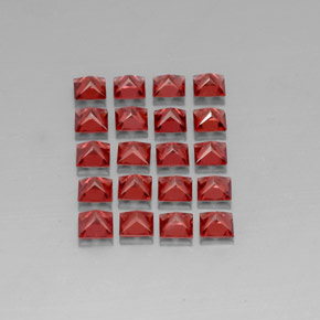 캐럿 천연 레드 알만딘 가넷 보석, 스퀘어, 3.9×3.9 mm, VVS-VS