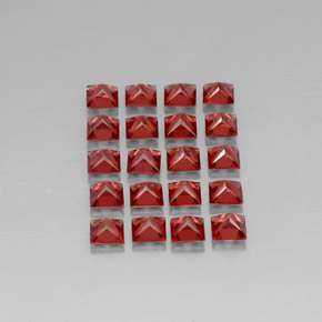 캐럿 천연 레드 알만딘 가넷 보석, 스퀘어, 4×4 mm, VVS-VS