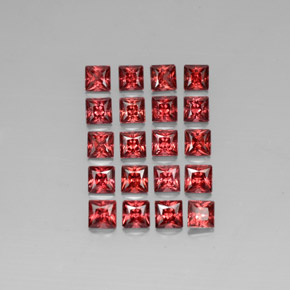 캐럿 천연 빨간색 알만딘 석류석 보석, 정사각형, VVS-VS