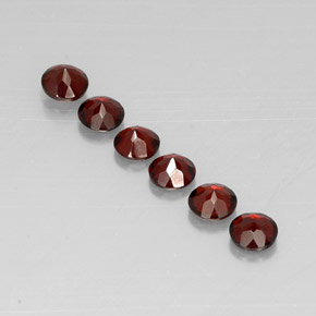 캐럿 천연 딥 레드 알만딘 가넷 보석, 라운드 컷, 4.10 mm, VVS-VS