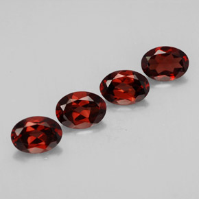 캐럿 천연 딥 레드 알만딘 가넷 보석, 타원형 컷, 7.1×5.1 mm, VVS-VS