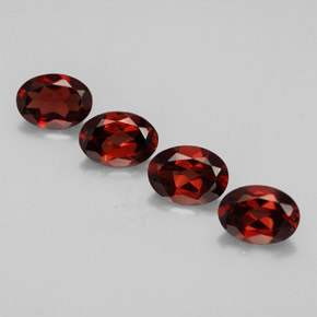 캐럿 천연 딥 레드 알만딘 가넷 보석, 타원형 컷, 7.1×5.1 mm, VVS-VS