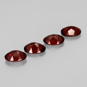 캐럿 천연 딥 레드 알만딘 가넷 보석, 타원형 컷, 7.1×5.1 mm, VVS-VS