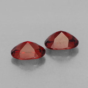 캐럿 천연 딥 레드 알만딘 가넷 보석, 타원형 컷, 7.2×5.2 mm, VVS